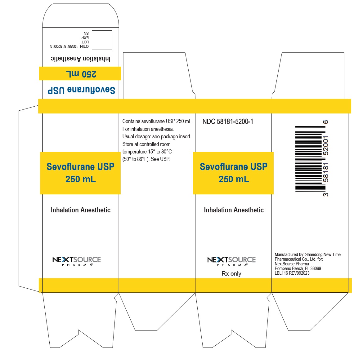 Sevoflurane Colorless